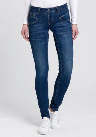 Freeman T. Porter Slim fit jeans Alexa slim S SDM met decoratie ritsen en studs decor
