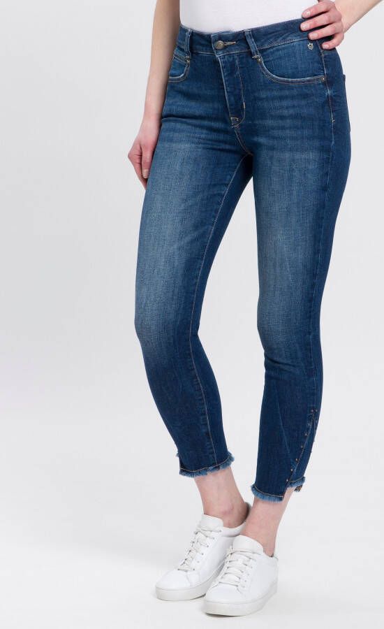 Freeman T. Porter Slim fit jeans Daphne S-SDM met studs in de onderste zijnaad