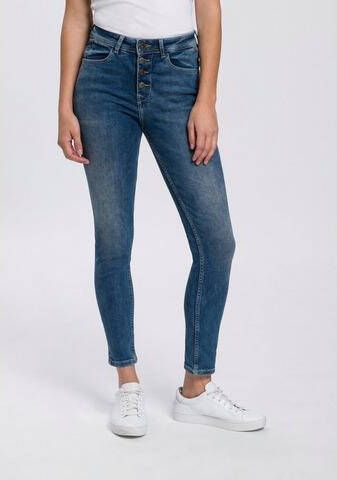 Freeman T. Porter Slim fit jeans Meryle met 4 knoopsluiting