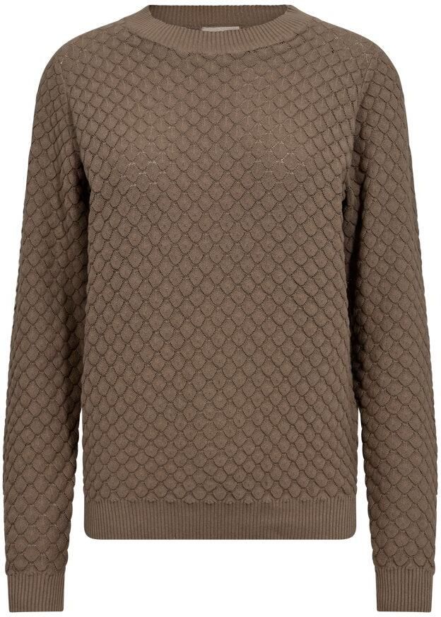 FREEQUENT Gebreide trui FQDODO met fijnste gaatjesborduurwerk - Foto 2