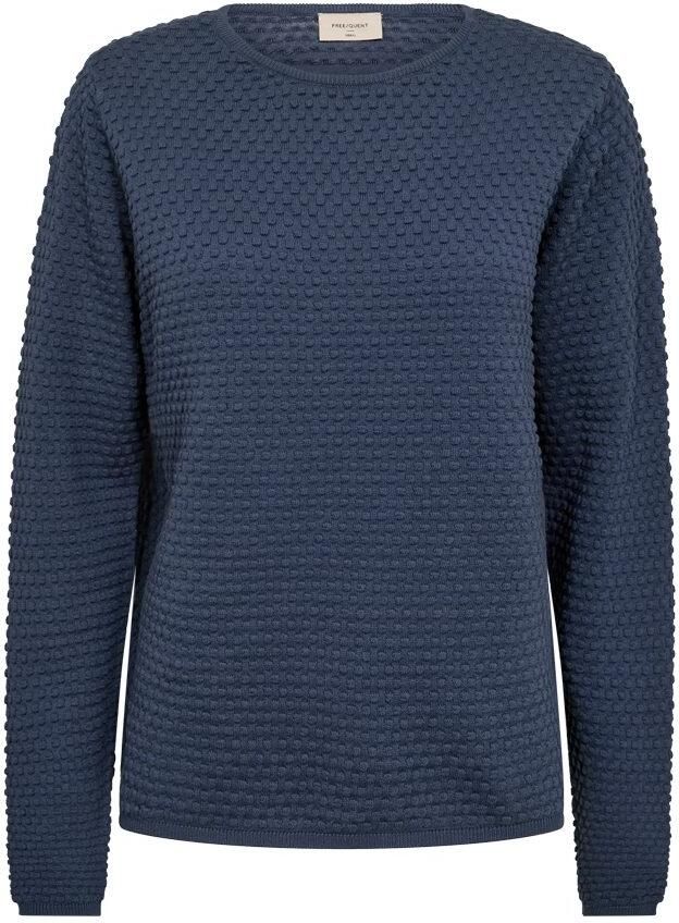 FREEQUENT Gebreide trui FQDODO-PU-DOTTIE met brei-knoop-details - Foto 2