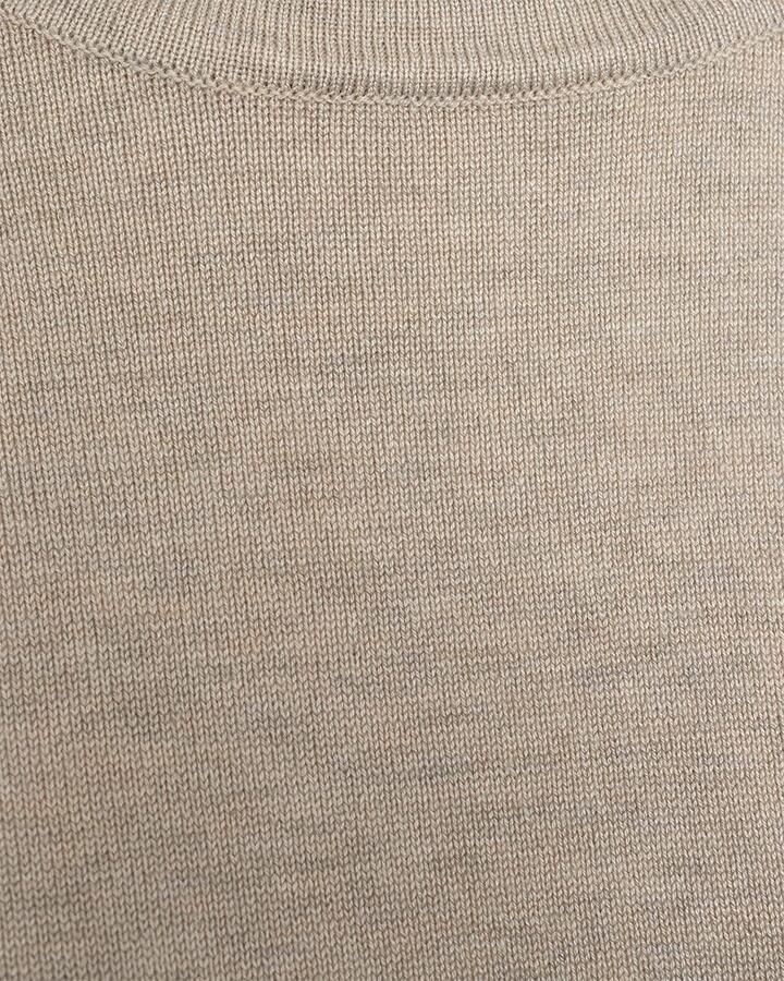 Freequent Beige Ronde Hals Trui met Knoopdetail Beige Dames