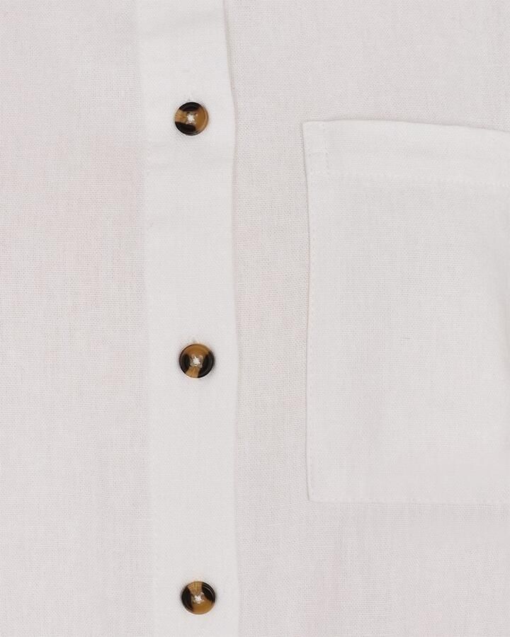 FREEQUENT Overhemdblouse FQLAVA-SH-SIMPLE van linnenmix met borstzak