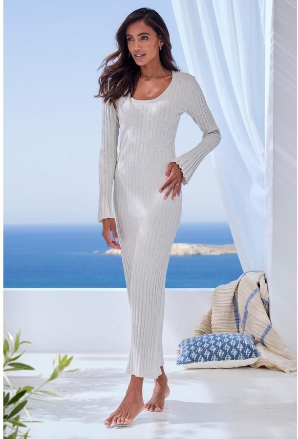 French Connection Gebreide jurk met licht uitlopende mouwen loungewear - Foto 3