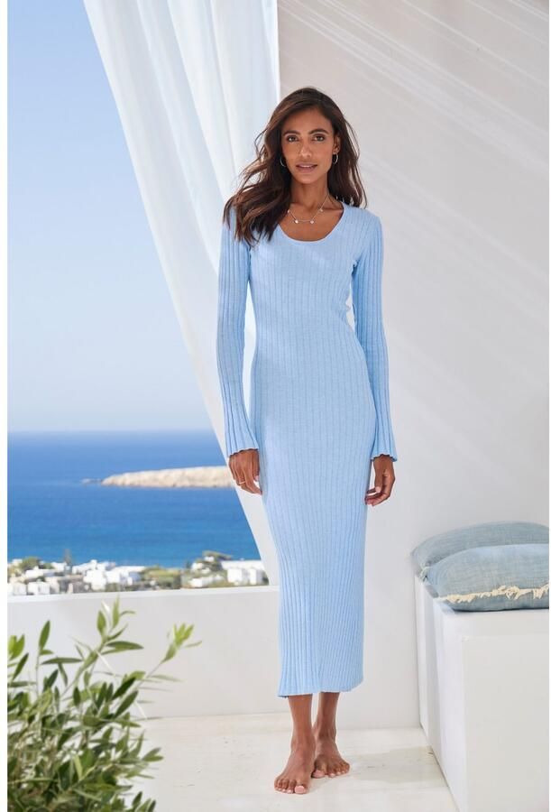 French Connection Gebreide jurk met licht uitlopende mouwen loungewear - Foto 4