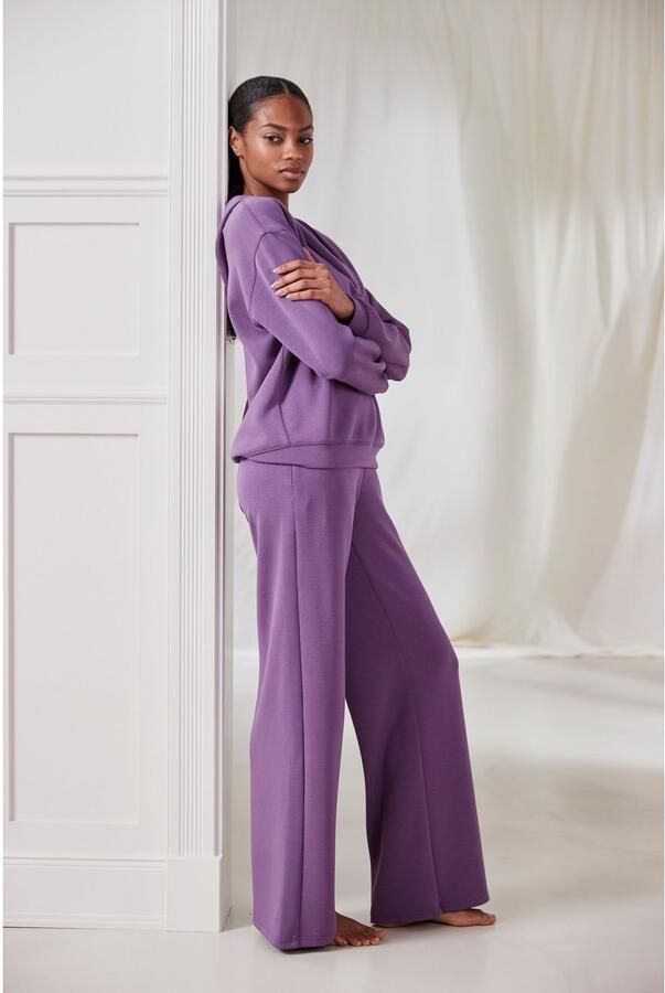 French Connection Hoodie met v-hals en brede kraag loungewear - Foto 5