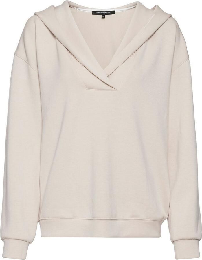French Connection Hoodie met v-hals en brede kraag loungewear - Foto 8