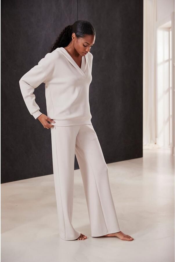 French Connection Hoodie met v-hals en brede kraag loungewear - Foto 7