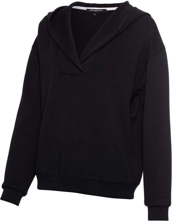 French Connection Hoodie met v-hals en brede kraag loungewear