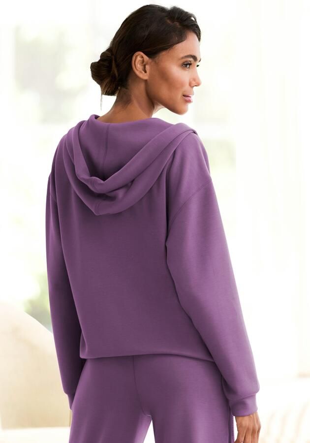 French Connection Hoodie met v-hals en brede kraag loungewear - Foto 4