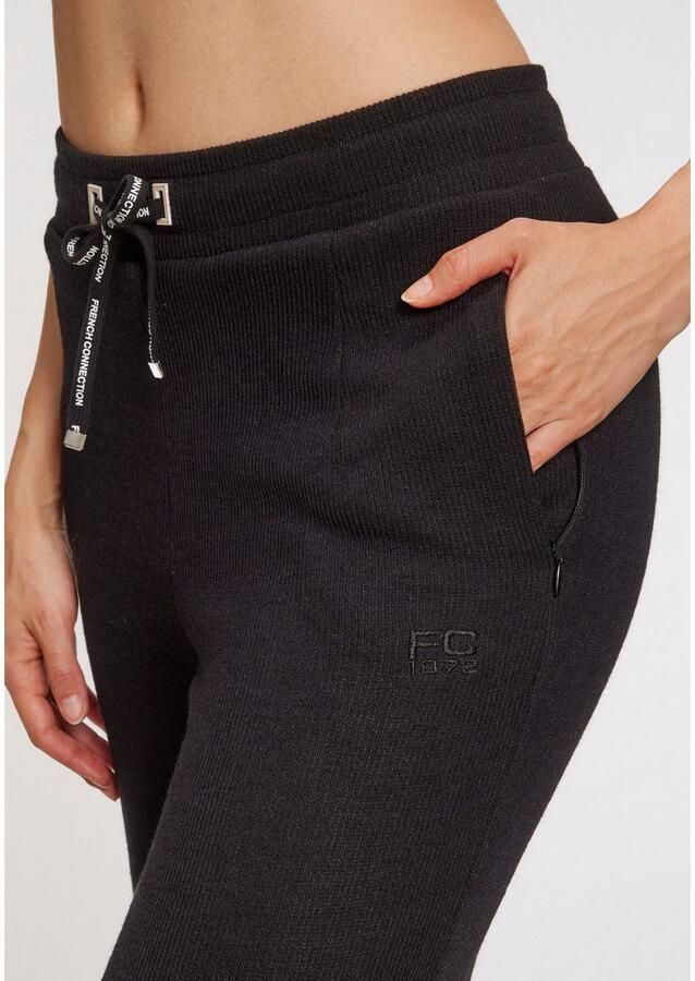 French Connection Loungebroek in geribde tricot-look