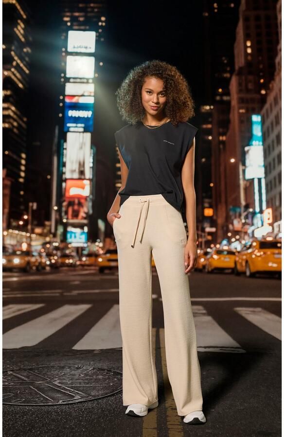 French Connection Loungebroek in geribde tricot-look - Foto 6