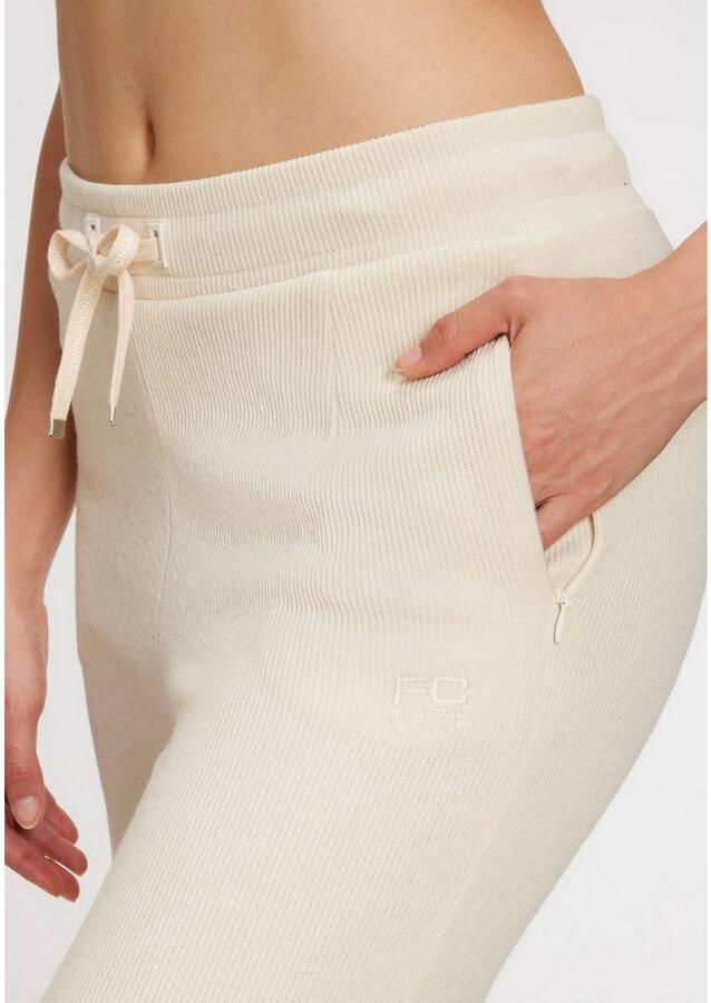 French Connection Loungebroek in geribde tricot-look