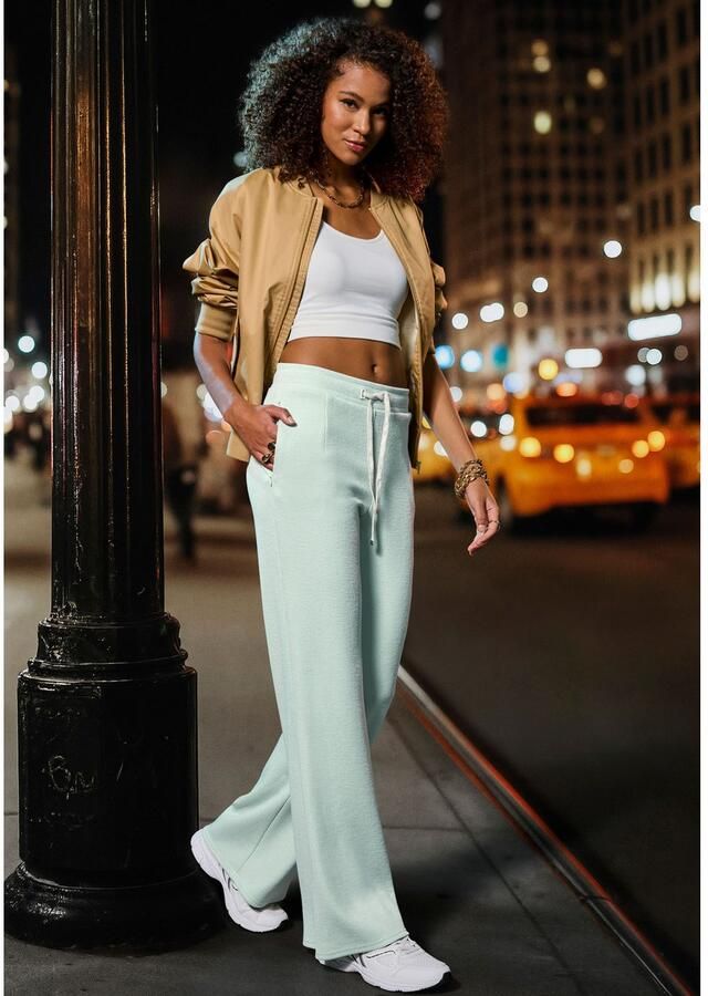 French Connection Loungebroek in geribde tricot-look - Foto 9