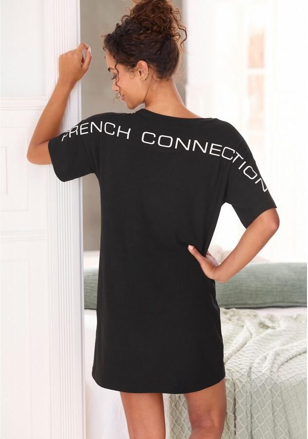 French Connection Nachthemd met grote logoprint op de rug - Foto 3