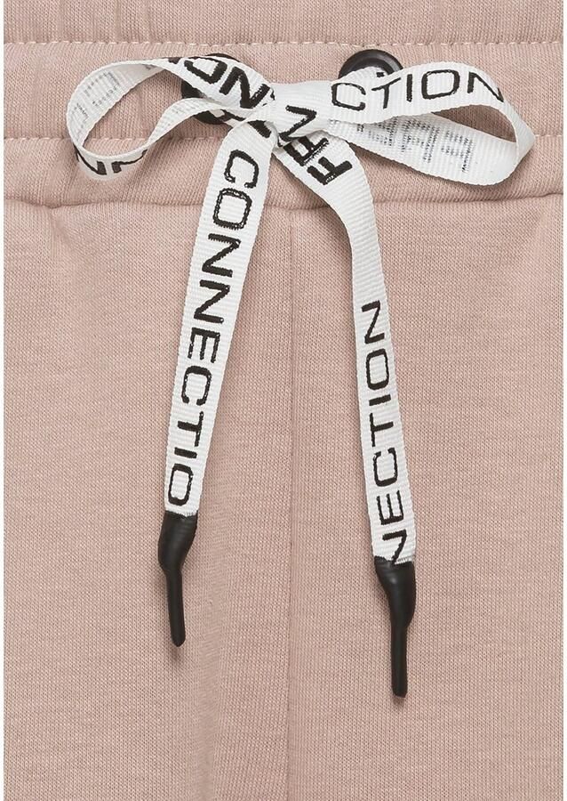 French Connection Sweatbroek met zij contraststrepen en logo-print