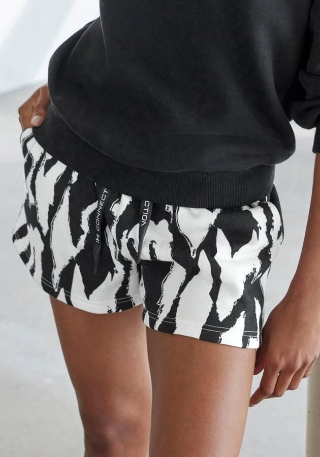 French Connection Sweatshort Korte broek met alloverprint loungewear (1-delig) - Foto 8