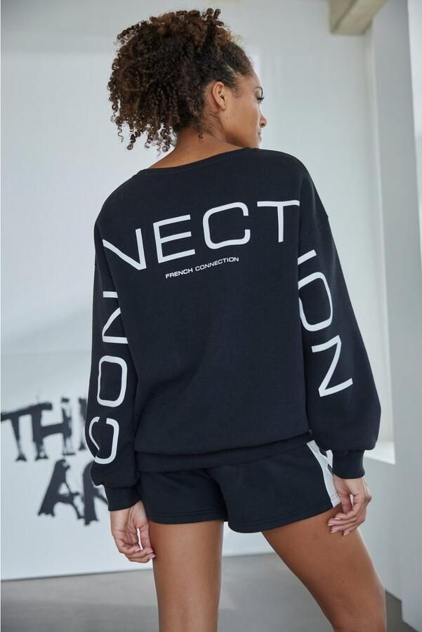 French Connection Sweatshort Korte broek met zijlijke contrasterende accenten loungewear - Foto 6