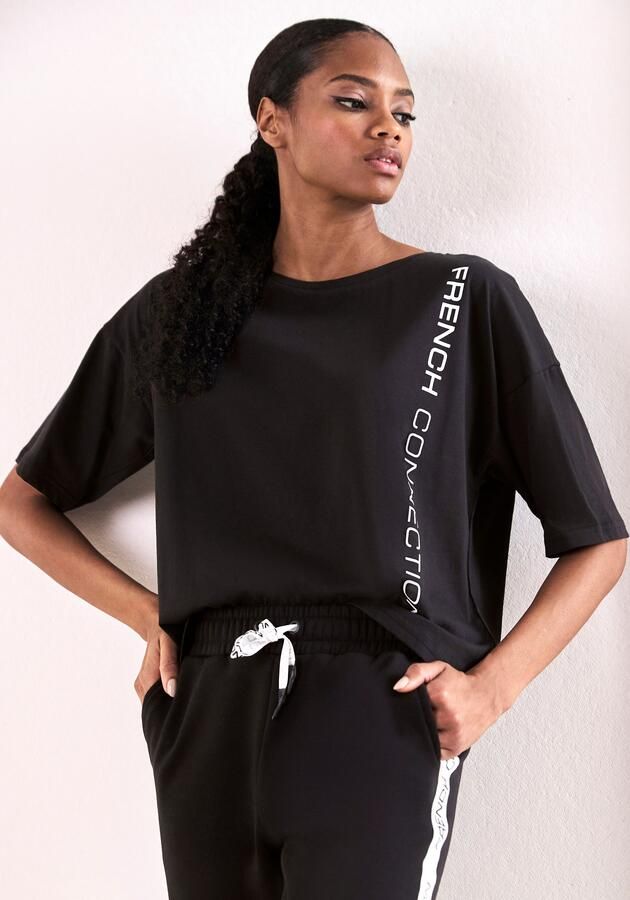 French Connection T-shirt met wijde mouwen en logo-print - Foto 5