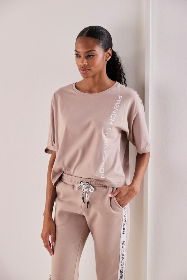 French Connection T-shirt met wijde mouwen en logo-print - Foto 7