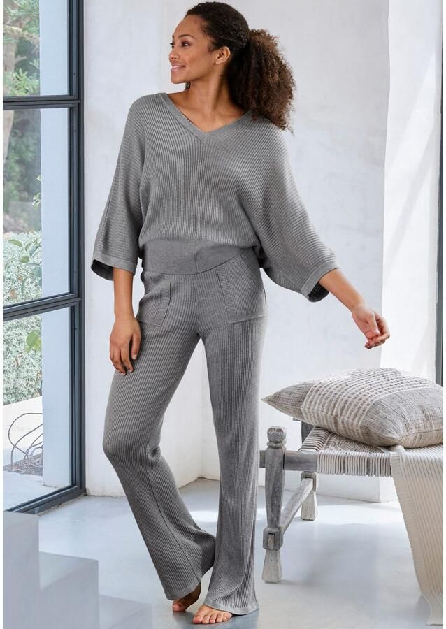 French Connection Tricotbroek Loungebroek Relaxbroek met lichte uitlopende pijpen loungewear