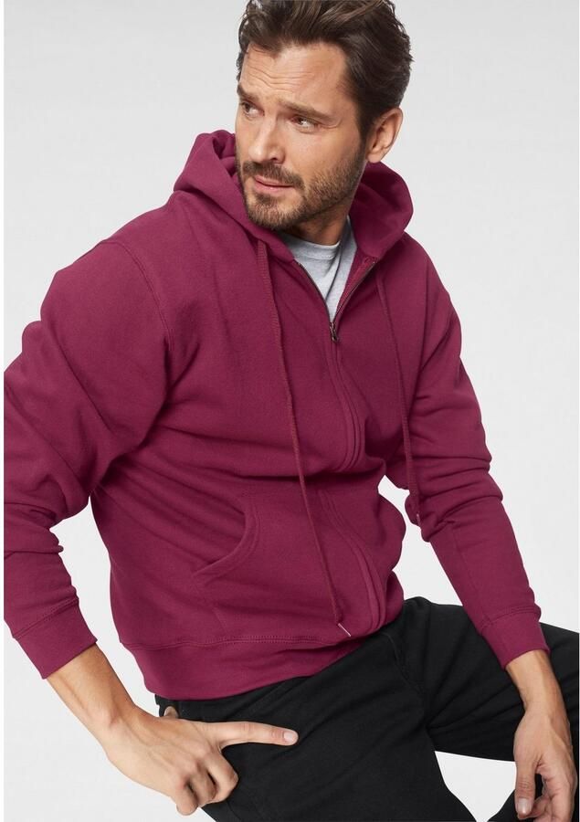 Fruit of the Loom Capuchonsweatvest met kangoeroezak - Foto 3