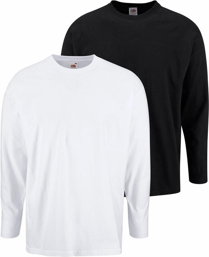 Fruit of the Loom Shirt met lange mouwen van puur katoen 2-pack (set 2-delig) - Foto 8