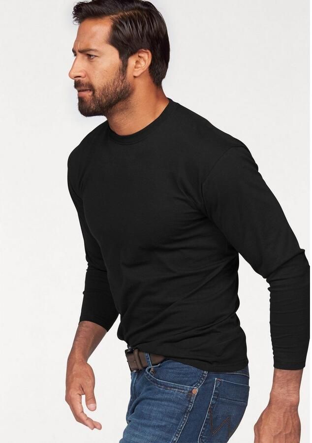 Fruit of the Loom Shirt met lange mouwen van puur katoen 2-pack (set 2-delig) - Foto 5