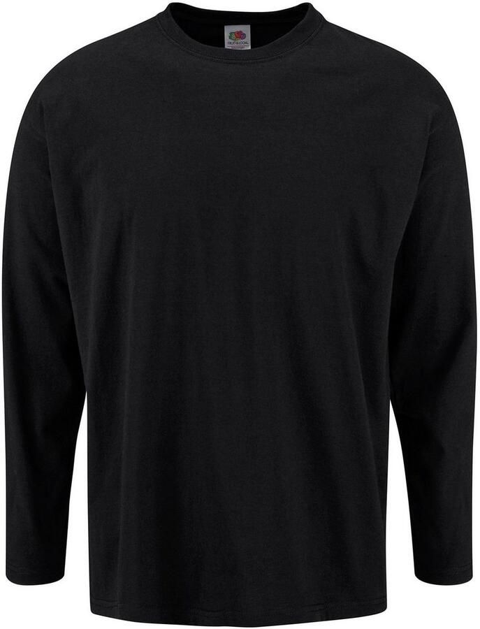 Fruit of the Loom Shirt met lange mouwen van puur katoen 2-pack (set 2-delig)