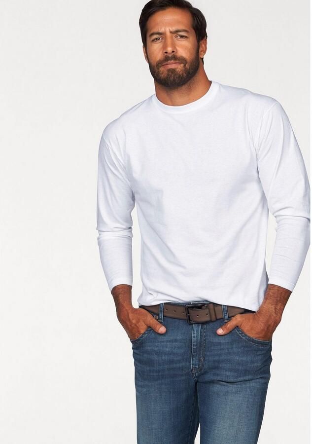 Fruit of the Loom Shirt met lange mouwen van puur katoen 2-pack (set 2-delig) - Foto 3