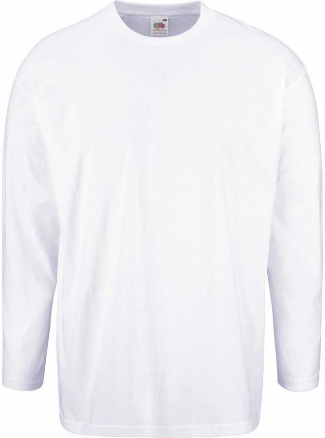 Fruit of the Loom Shirt met lange mouwen van puur katoen 2-pack (set 2-delig)