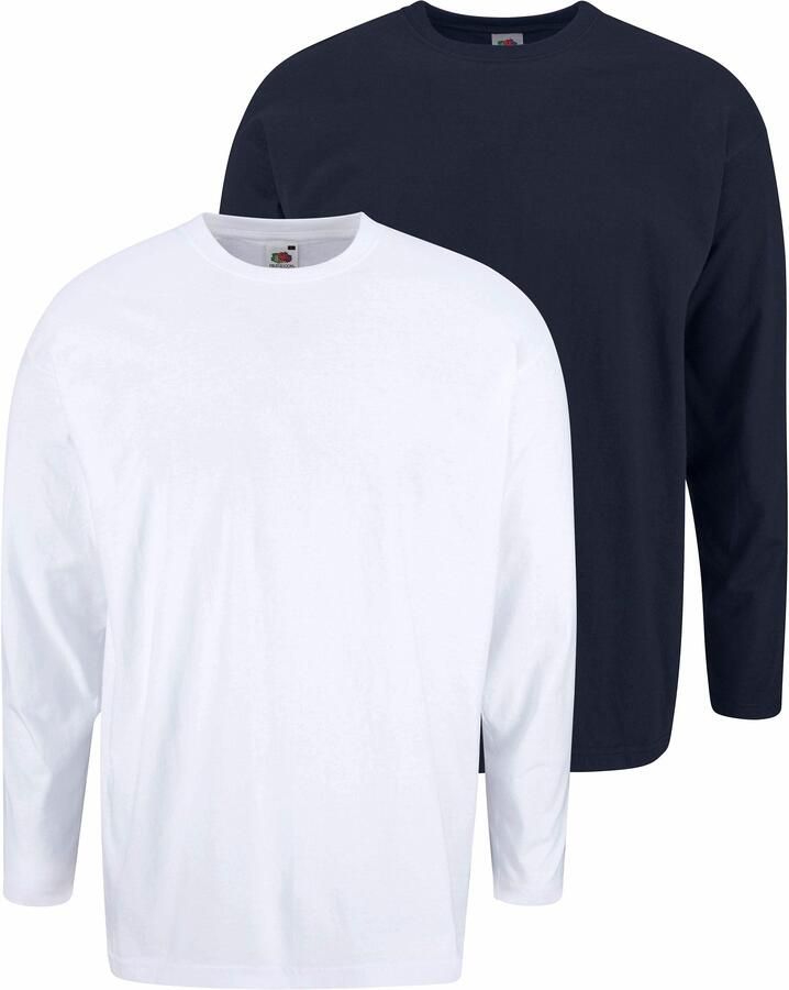 Fruit of the Loom Shirt met lange mouwen van puur katoen 2-pack (set 2-delig) - Foto 8