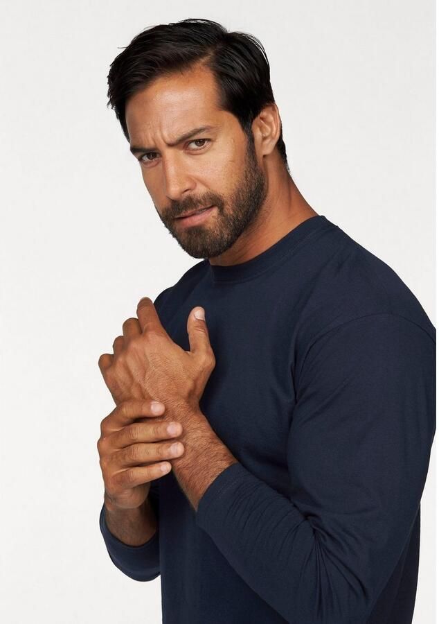 Fruit of the Loom Shirt met lange mouwen van puur katoen 2-pack (set 2-delig) - Foto 4