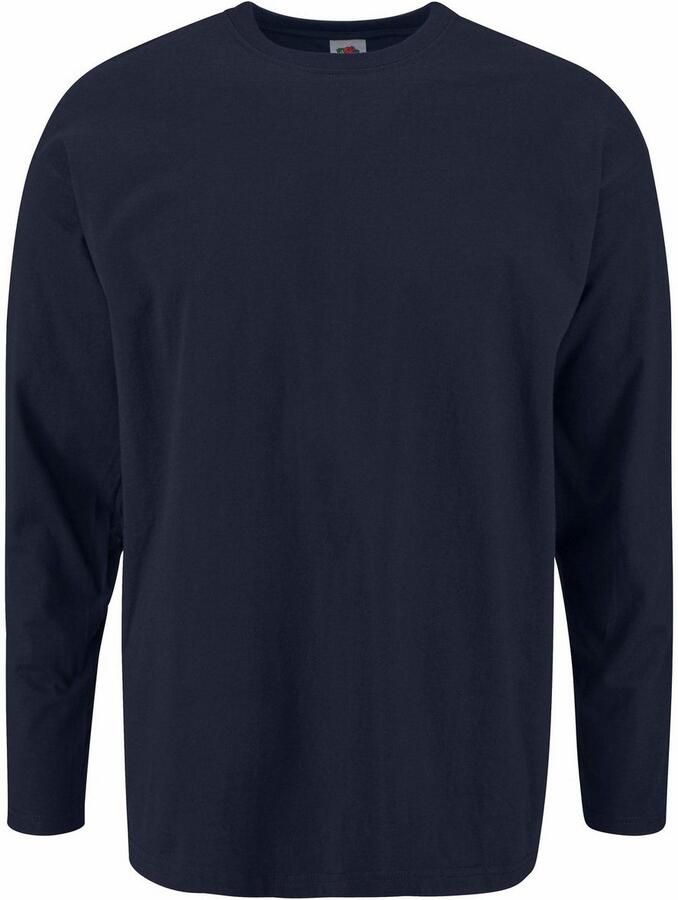 Fruit of the Loom Shirt met lange mouwen van puur katoen 2-pack (set 2-delig)