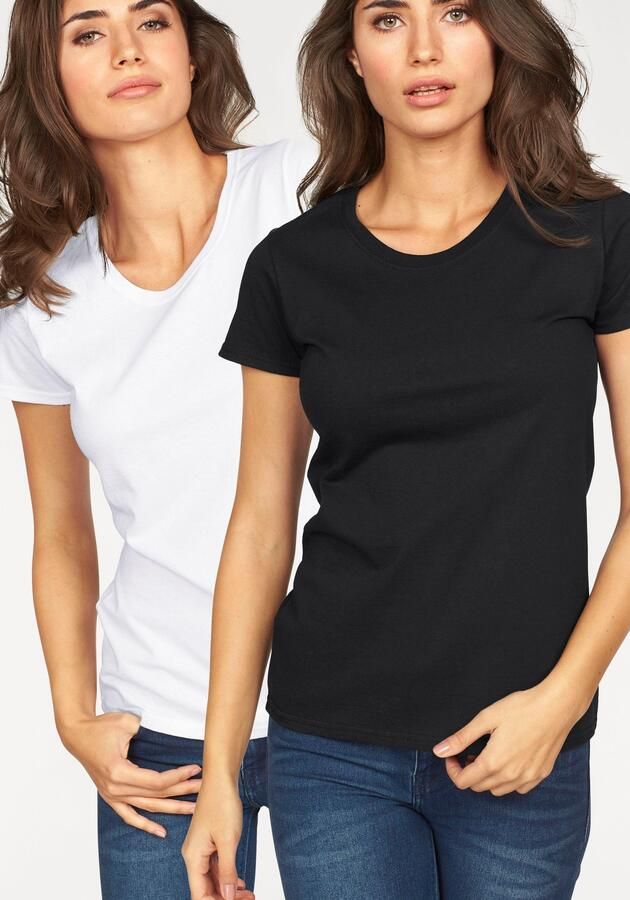 Fruit of the Loom Shirt met ronde hals Lady Fit Premium (2-delig Set van 2) - Foto 9