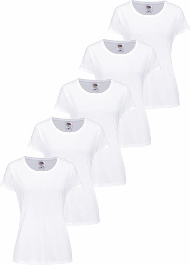 Fruit of the Loom Shirt met ronde hals original t. lady-fit in set van 5 (set 5-delig) - Foto 7