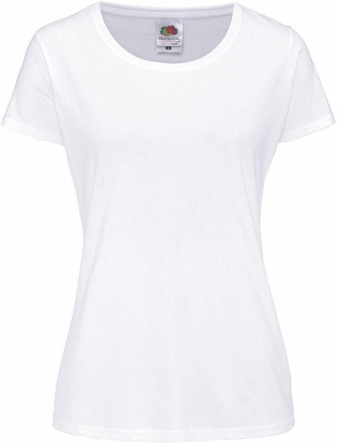 Fruit of the Loom Shirt met ronde hals original t. lady-fit in set van 5 (set 5-delig)