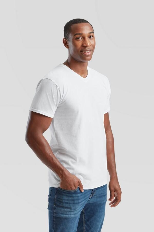 Fruit of the Loom T-shirt van katoen v-hals(set 6-delig) - Foto 4