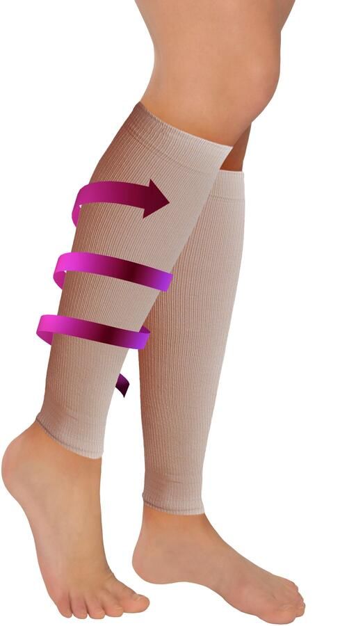 Fußgut Steunende beenwarmers Ter voorkoming van zware benen anatomisch correcte drukverdeling ontlast vitaliseert stimuleert herstel 2 paar universele maat - Foto 2