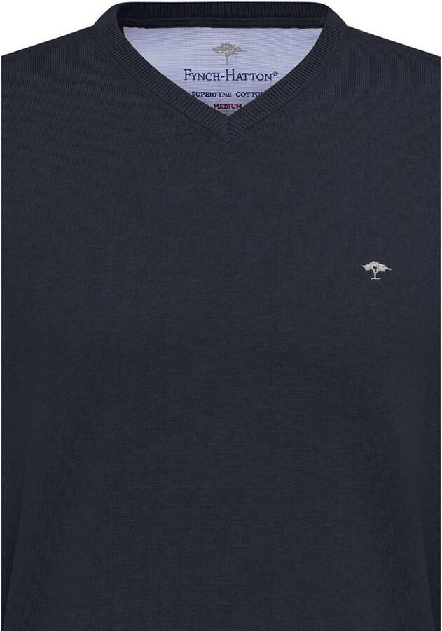 FYNCH-HATTON V-hals Gebreide Trui Must-Have Blue Heren