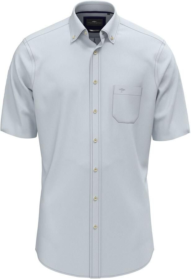 FYNCH-HATTON Overhemd met korte mouwen met borstzak en logo-print
