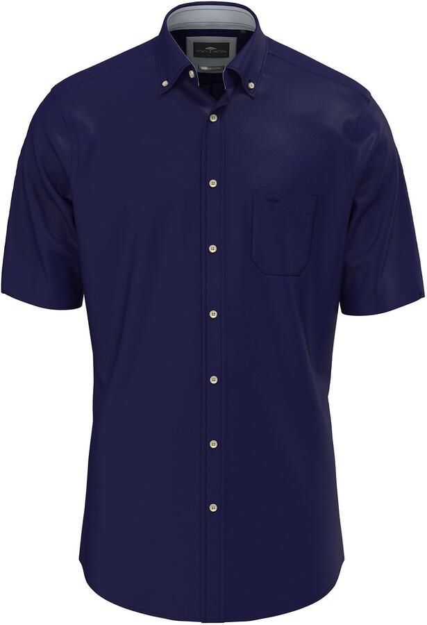 FYNCH-HATTON Overhemd met korte mouwen met borstzak en logo-print
