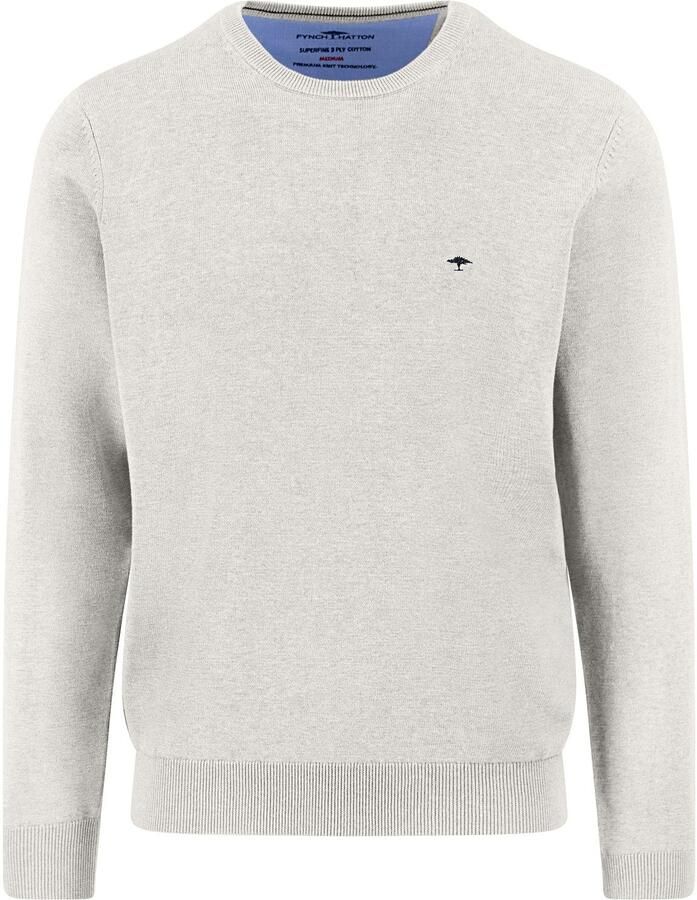 FYNCH-HATTON Trui met ronde hals met geborduurd logo