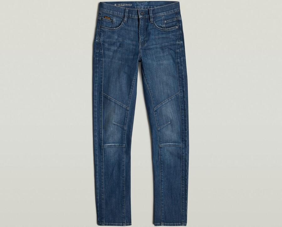 G-Star RAW Ace 2.0 Biker Slim Straight Jeans Donkerblauw Dames - Foto 6