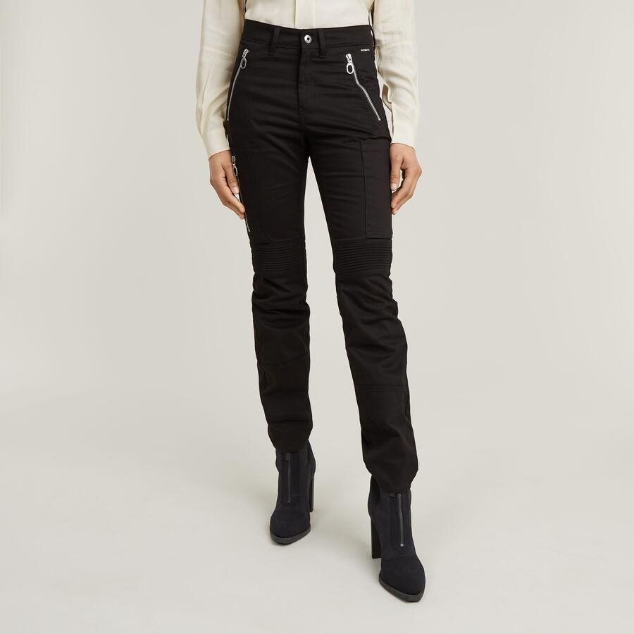 G-Star RAW Bikerbroek Biker Skinny Cargo met contrastkleurige ritssluitingen - Foto 7