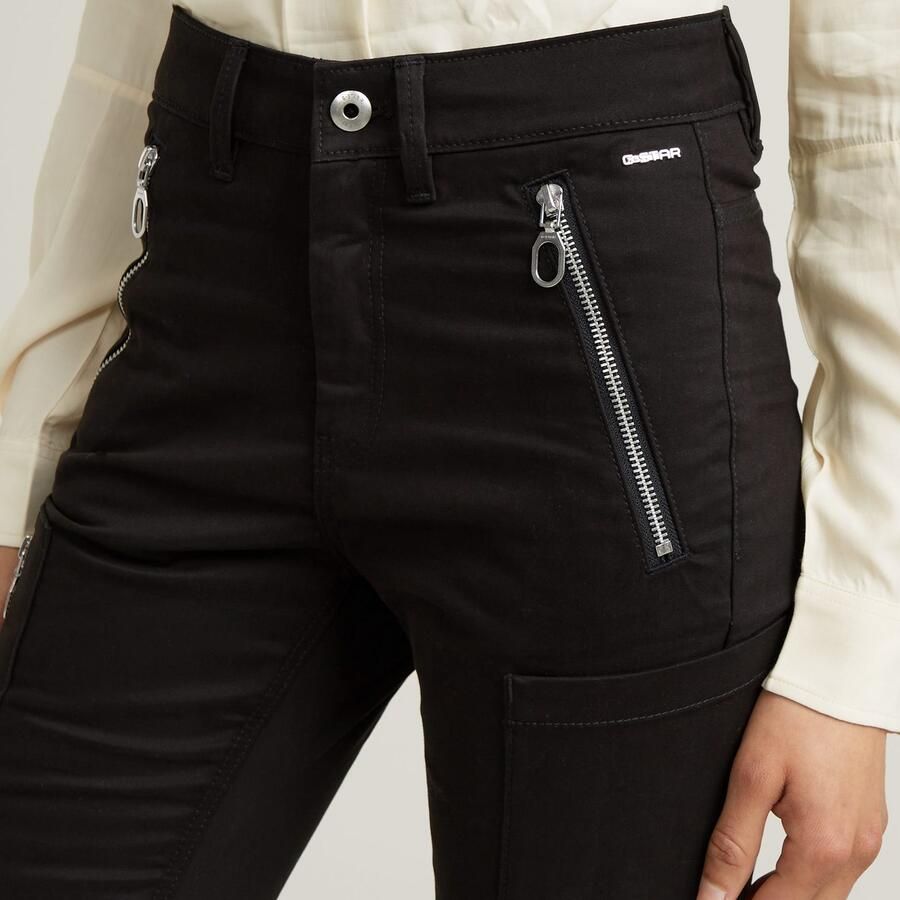 G-Star RAW Bikerbroek Biker Skinny Cargo met contrastkleurige ritssluitingen - Foto 2