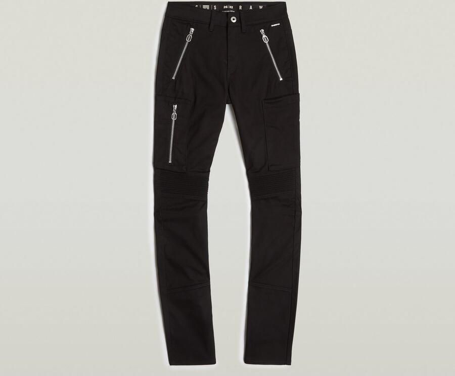 G-Star RAW Bikerbroek Biker Skinny Cargo met contrastkleurige ritssluitingen - Foto 6