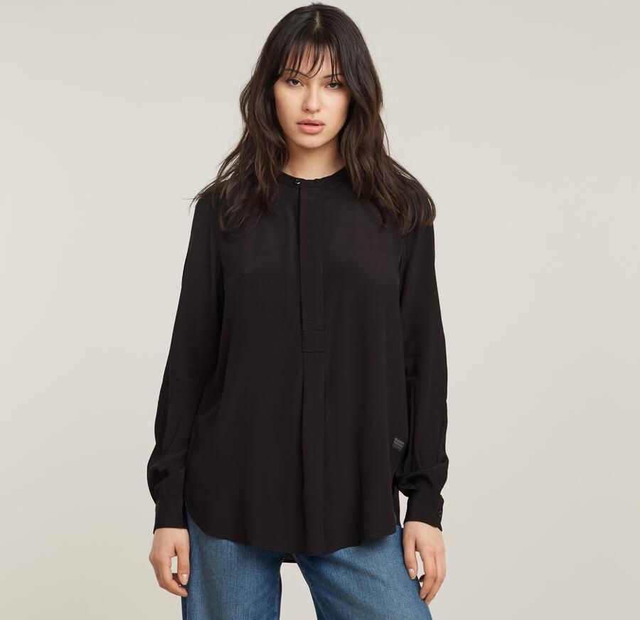 G-Star RAW Blouse met lange mouwen Half Placket Top ls wmn met verborgen knoopsluiting - Foto 7