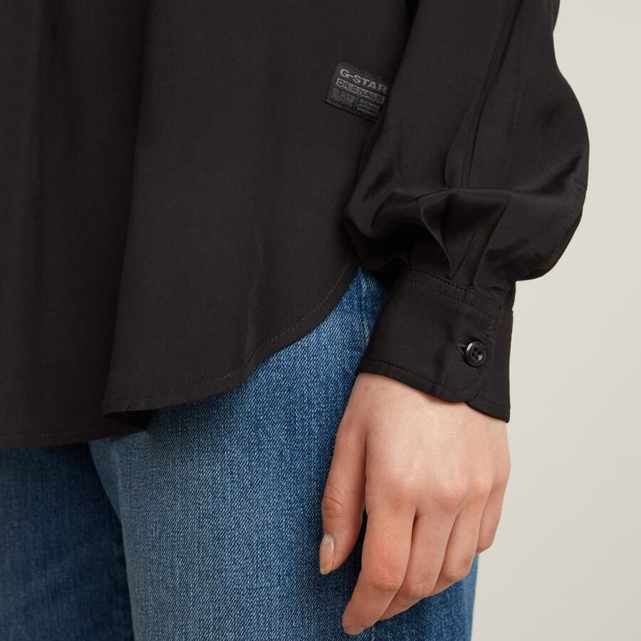 G-Star RAW Blouse met lange mouwen Half Placket Top ls wmn met verborgen knoopsluiting - Foto 2