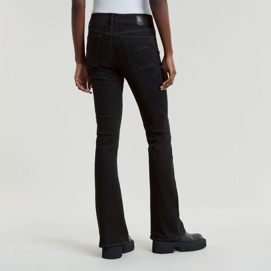 G-Star Raw Jeans D21290-A634D G730 3301 FLARE-WORN IN BLACK VORTEX